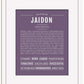 Jaidon | Name Art Print