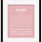 Jaidon | Name Art Print