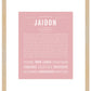 Jaidon | Name Art Print
