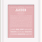 Jaidon | Name Art Print