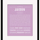 Jaidon | Name Art Print