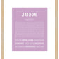 Jaidon | Name Art Print