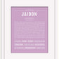 Jaidon | Name Art Print
