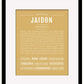 Jaidon | Name Art Print