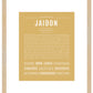 Jaidon | Name Art Print