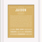 Jaidon | Name Art Print