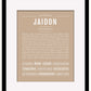 Jaidon | Name Art Print