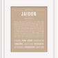 Jaidon | Name Art Print