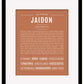 Jaidon | Name Art Print