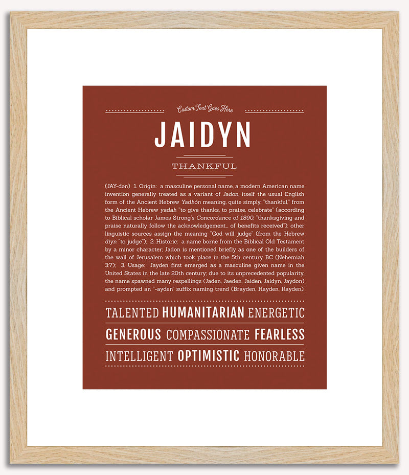 Jaidyn (male) | Name Art Print