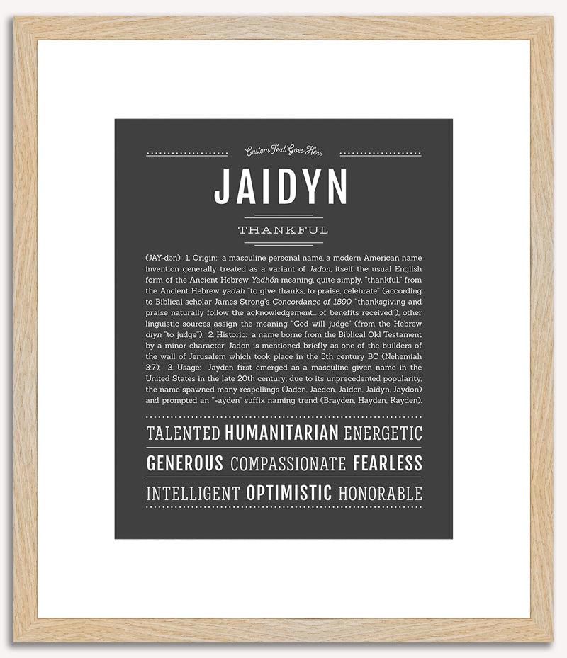 Jaidyn (male) | Name Art Print