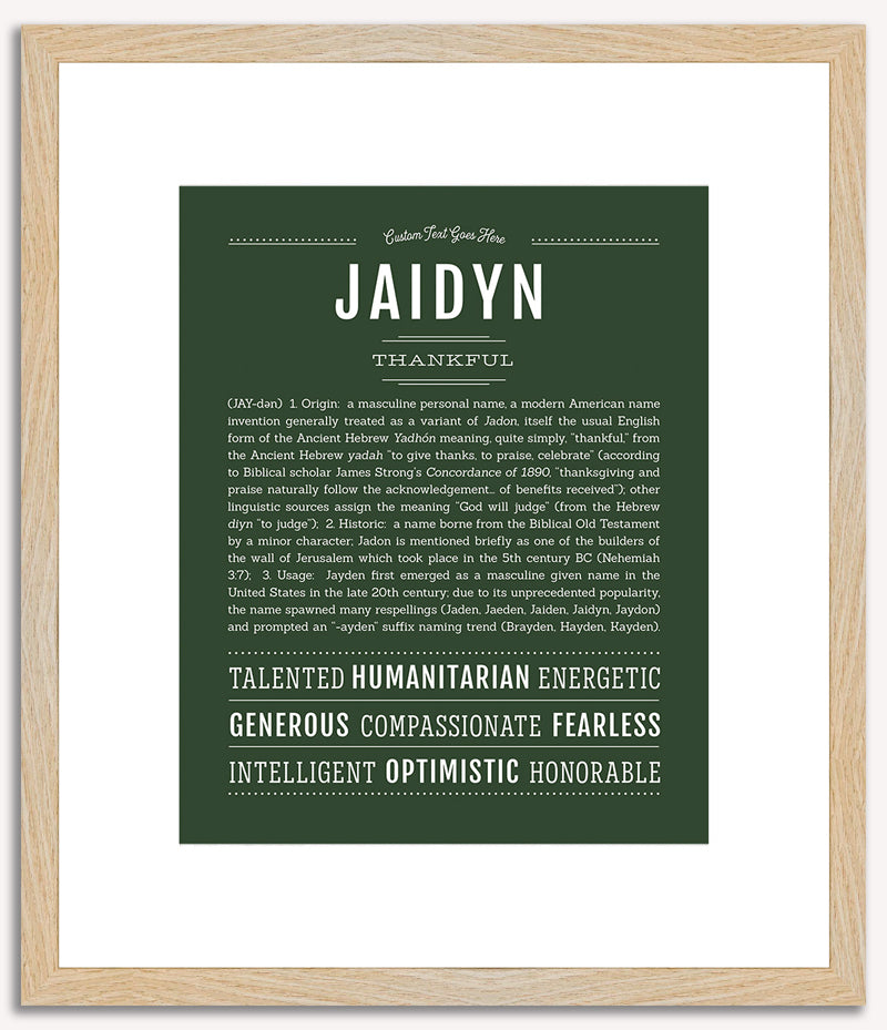 Jaidyn (male) | Name Art Print