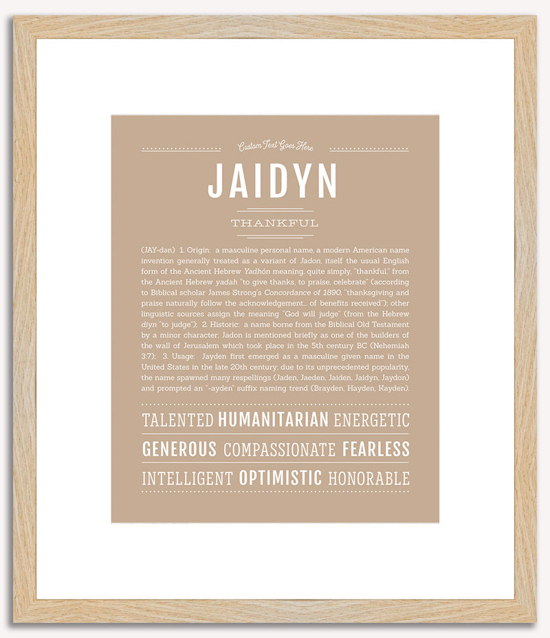 Jaidyn (male) | Name Art Print