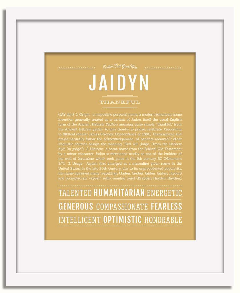 Frame Options | Matte Gold | White Frame, Matted