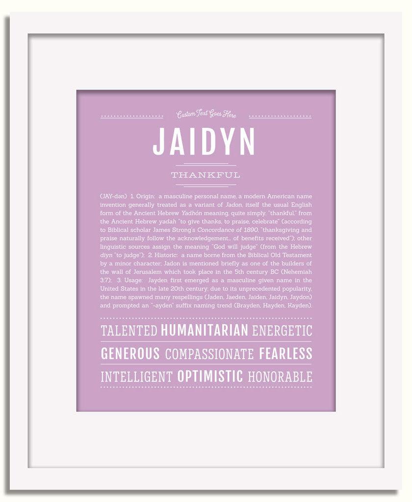 Frame Options | Lilac | White Frame, Matted