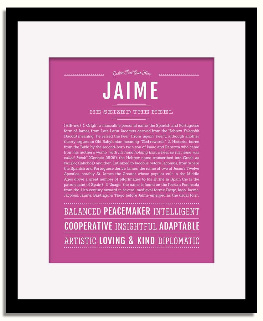 Frame Options | Dark Pink | Black Frame, Matted