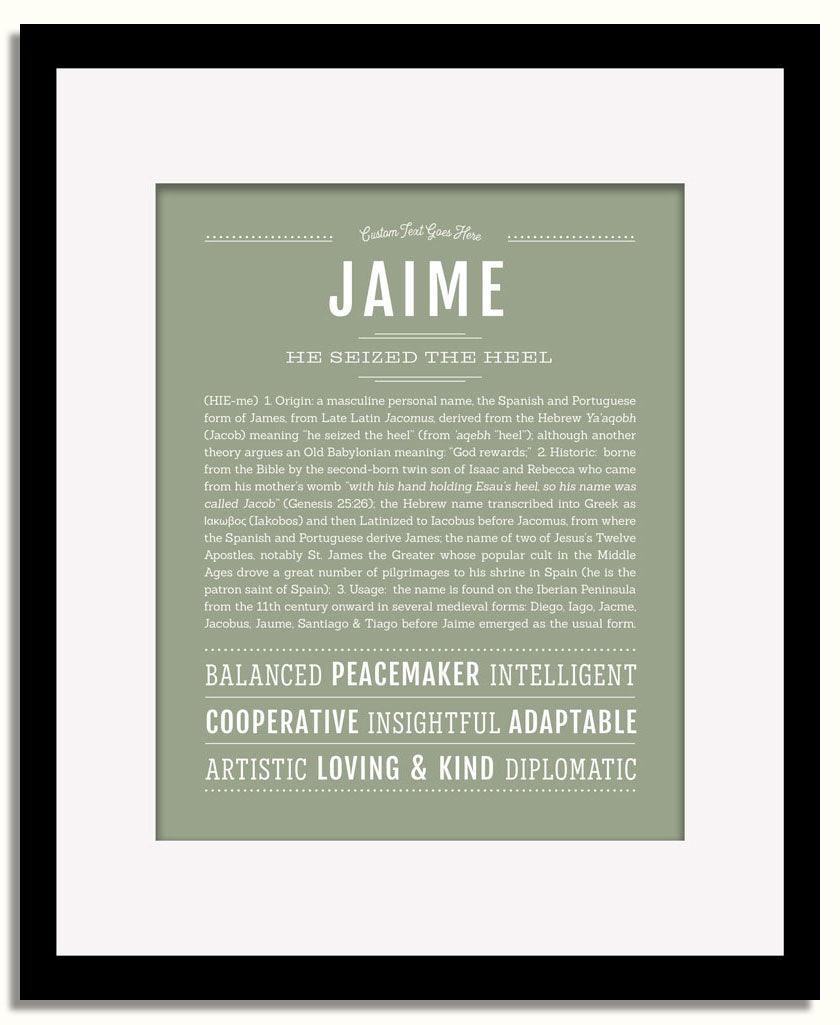 Frame Options | Sage | Black Frame, Matted