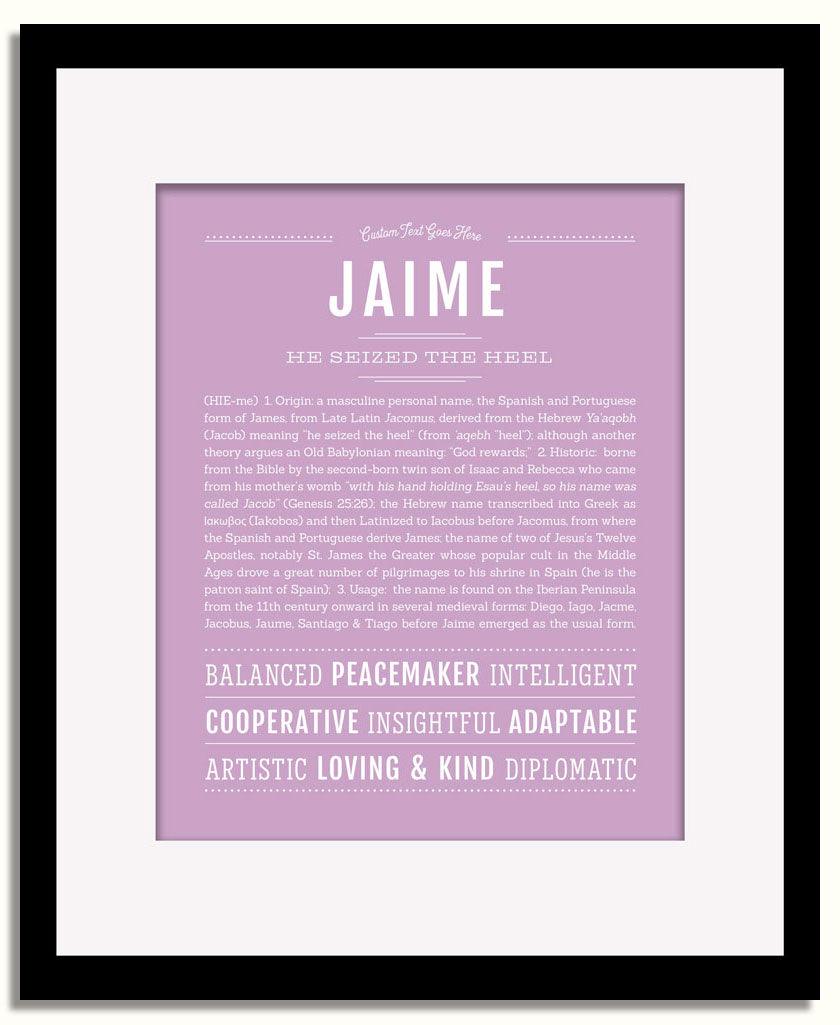 Frame Options | Lilac | Black Frame, Matted