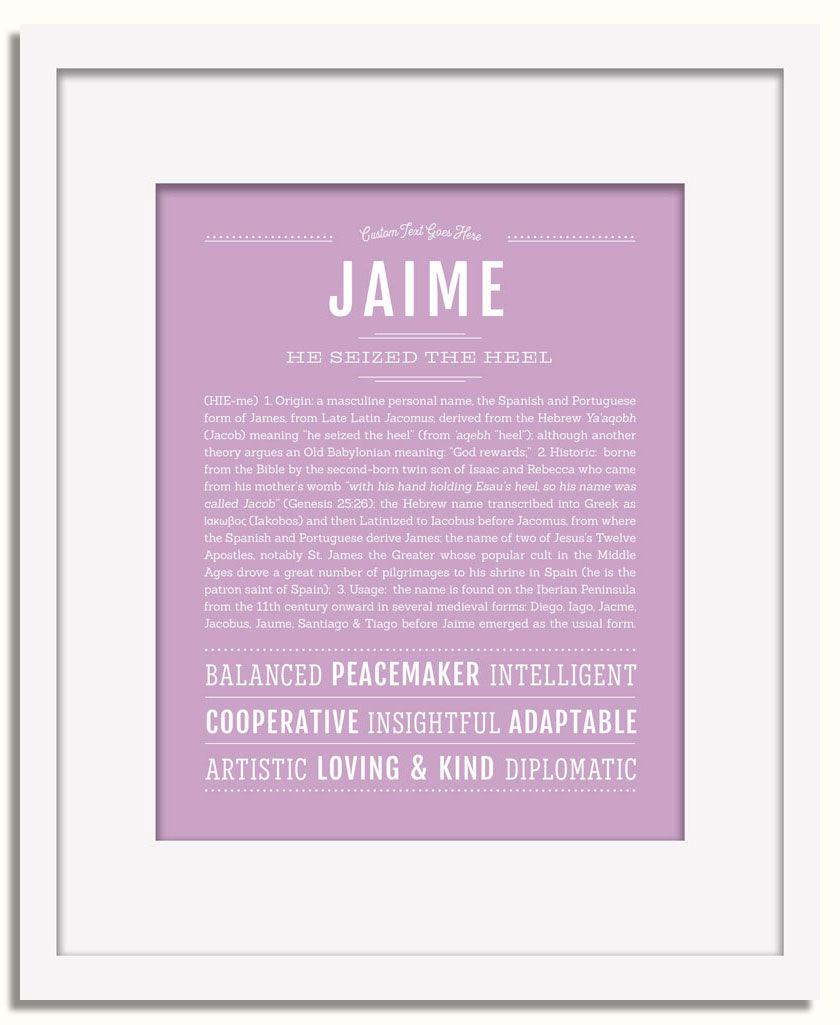 Frame Options | Lilac | White Frame, Matted