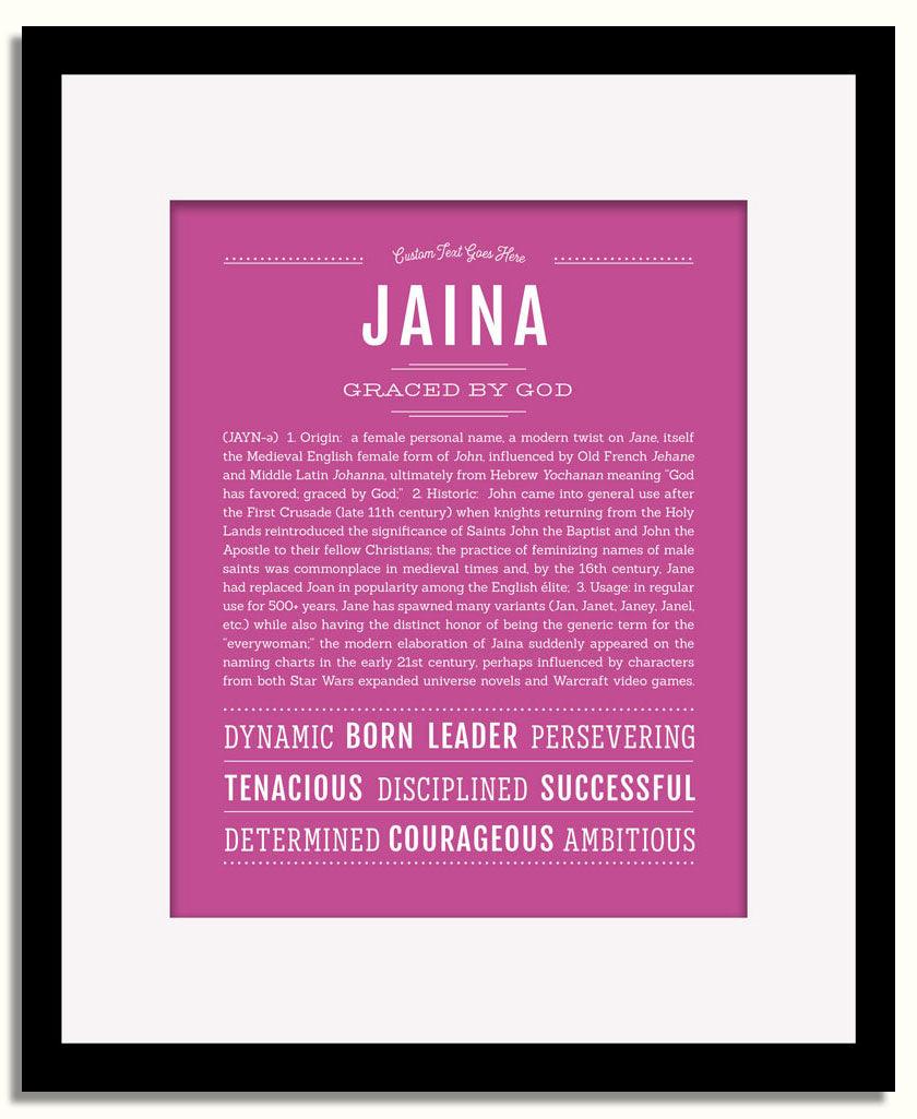 Frame Options | Dark Pink | Black Frame, Matted