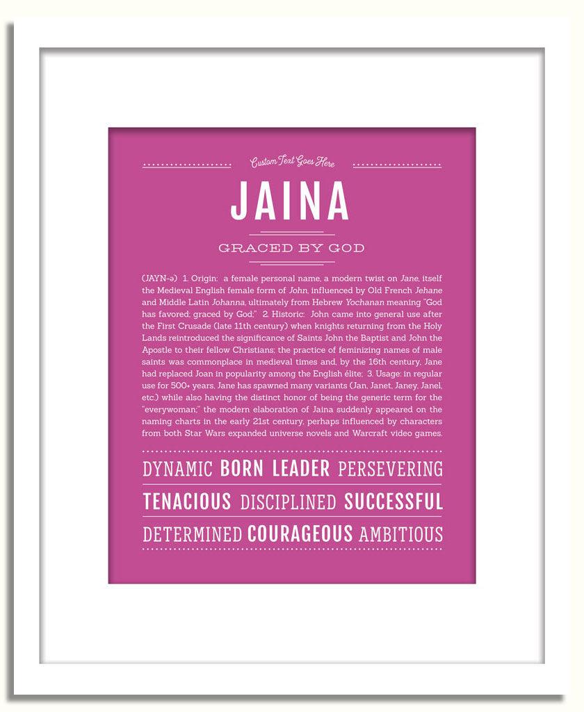 Frame Options | Dark Pink | White Frame, Matted