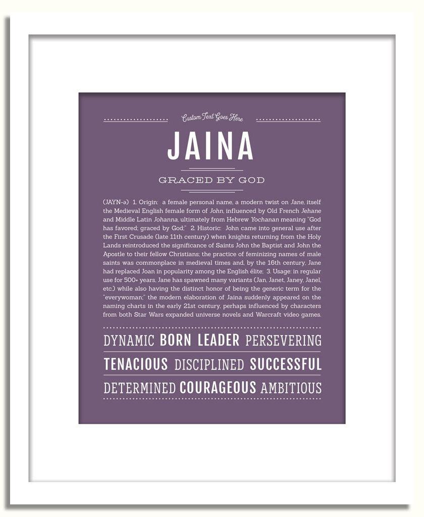 Frame Options | Deep Purple | White Frame, Matted