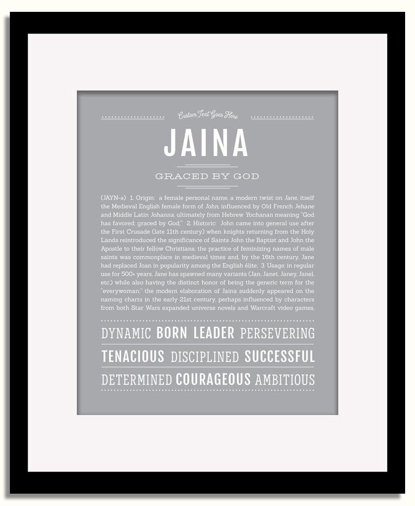 Frame Options | Sage | Black Frame, Matted