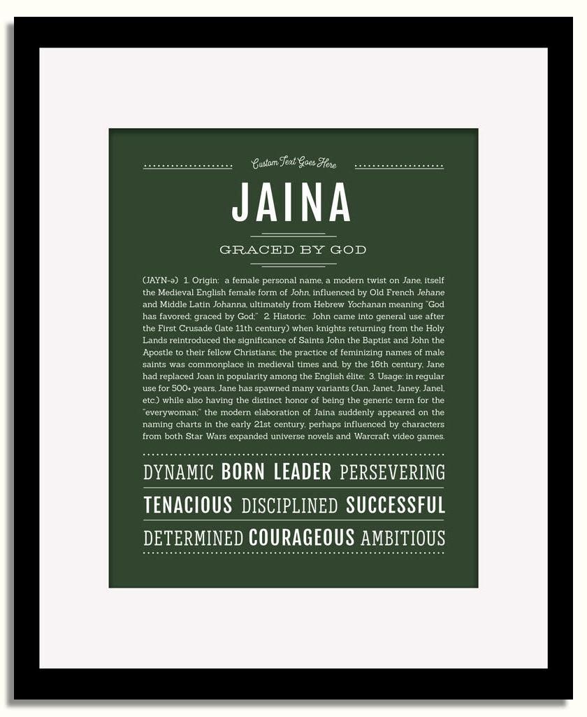 Frame Options | Deep Forest | Black Frame, Matted