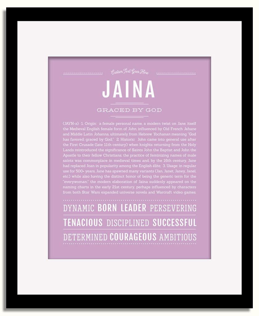 Frame Options | Lilac | Black Frame, Matted