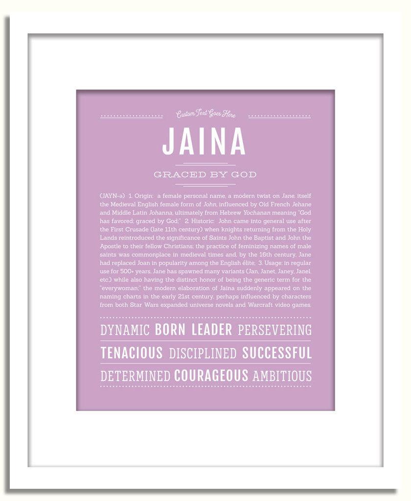 Frame Options | Lilac | White Frame, Matted