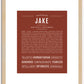 Jake | Name Art Print