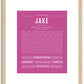 Jake | Name Art Print