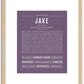 Jake | Name Art Print