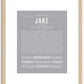 Jake | Name Art Print