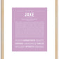 Jake | Name Art Print