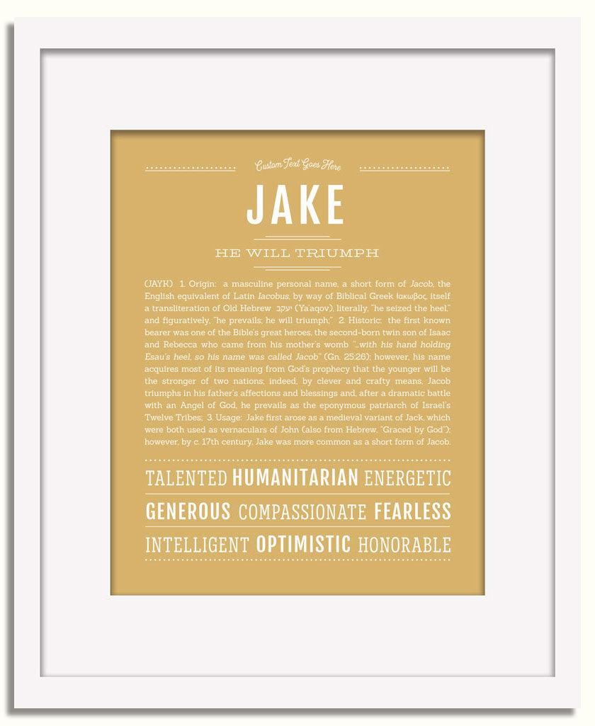 Frame Options | Matte Gold | White Frame, Matted