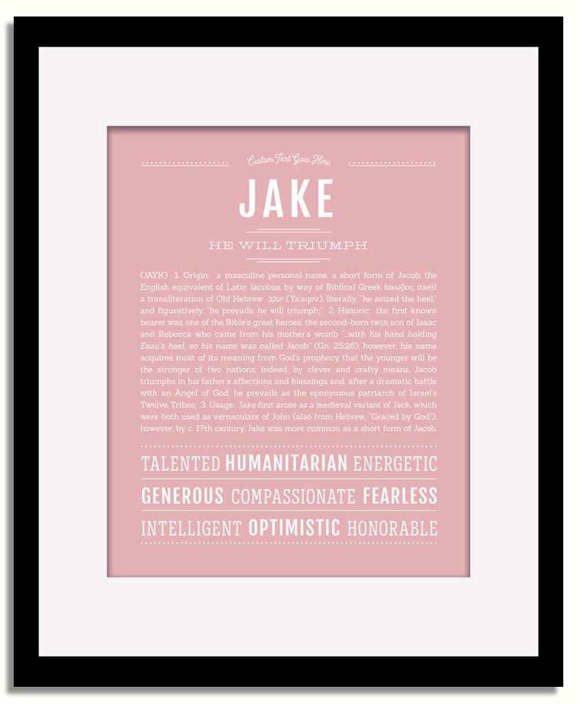 Frame Options | Dusty Rose | Black Frame, Matted