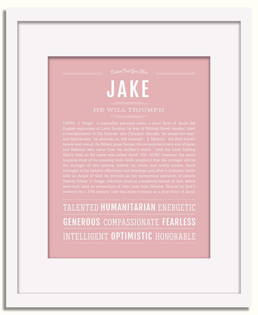 Frame Options | Dusty Rose | White Frame, Matted