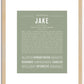 Jake | Name Art Print