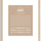 Jake | Name Art Print