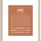 Jake | Name Art Print