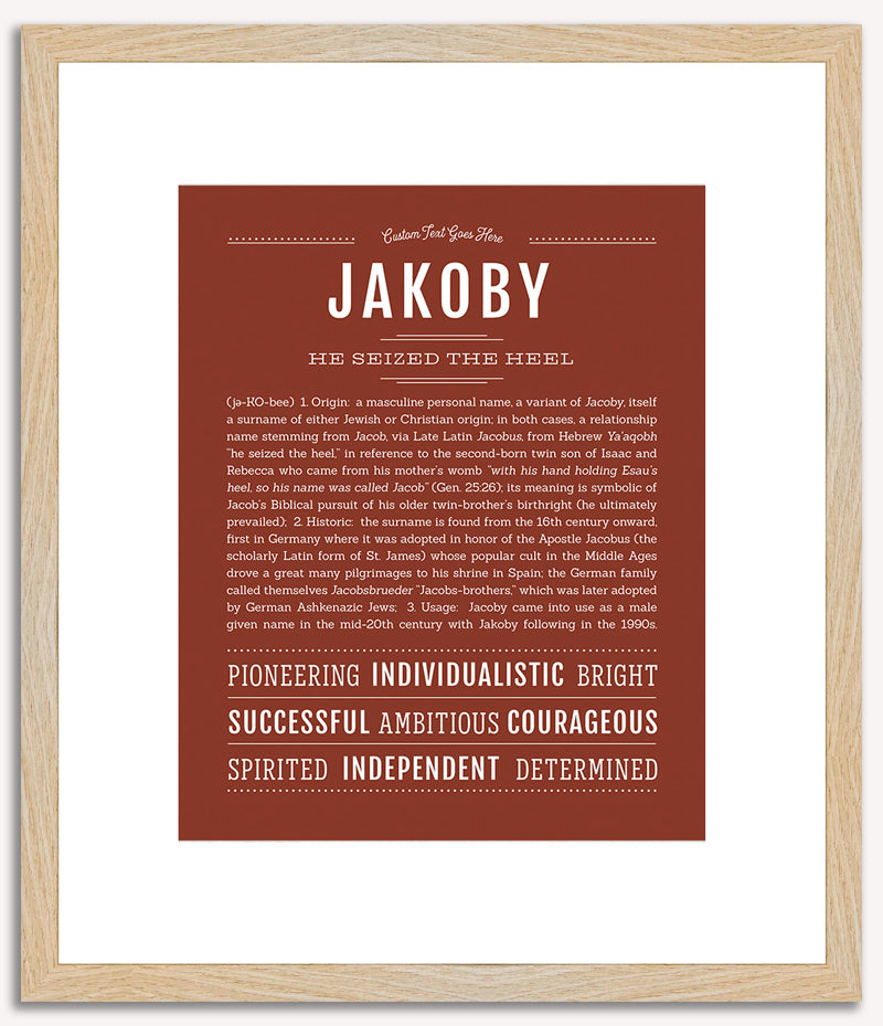 Jakoby | Name Art Print