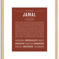 Jamal | Name Art Print