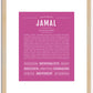 Jamal | Name Art Print