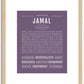 Jamal | Name Art Print