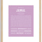 Jamal | Name Art Print