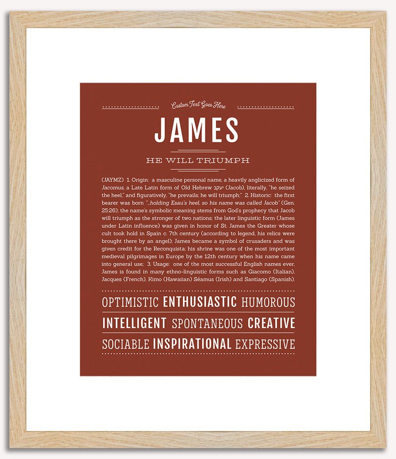 James | Name Art Print