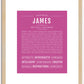 James | Name Art Print