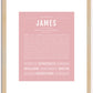 James | Name Art Print