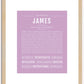 James | Name Art Print